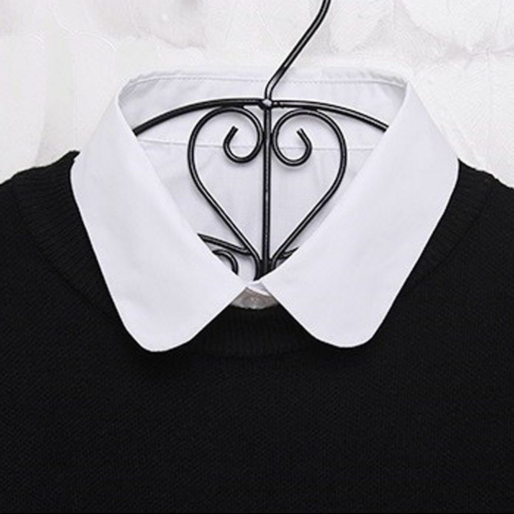Shirt Collar Women Cotton Lace Fake Blouse Vintage Lapel Clothes Accessories Top