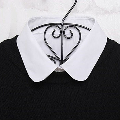 Shirt Collar Women Cotton Lace Fake Blouse Vintage Lapel Clothes Accessories Top
