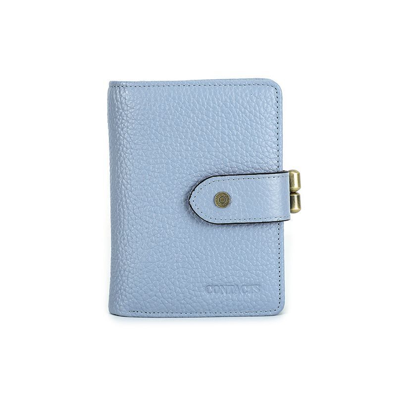 Kiss Lock Wallet RFID Genuine Leather Metal Frame Card Holder Coin Purse Handbag