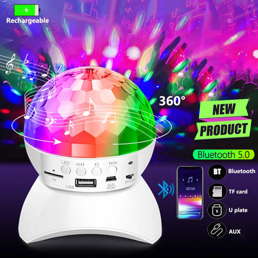 Luz Luces Para Casa Dormitorio Giratoria con Musica Bluetooth Inalambrico