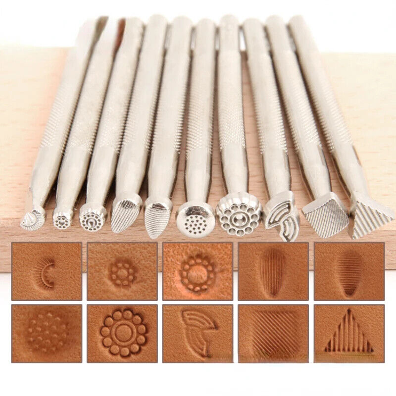 Leather Printing Tools Alloy Plant-Tanned Engraving Embossing Punch DIY Textures