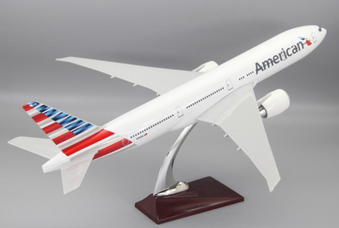 49CM American BOEING 777 N720AN Passenger Airplane Resin Aircraft Plane Model