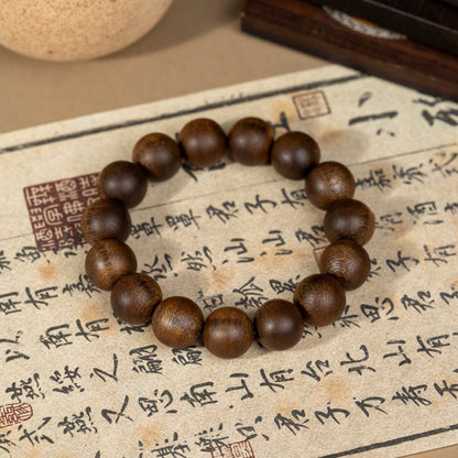 16mm Chinese Natural Eaglewood Handmade Exquisite Bracelets 31247