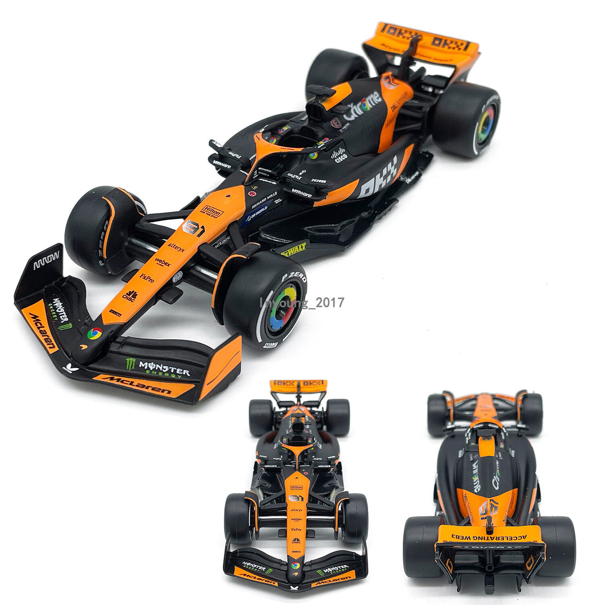 1:43 McLaren MCL38 Model Car Miami Grand Prix 2024 Formula 1 Team Oscar Piastri