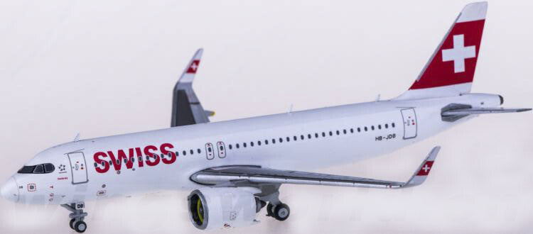 JC Wings SWISS for Airbus A320neo HB-JDB 1/400 DIECAST Aircraft Pre-built Model