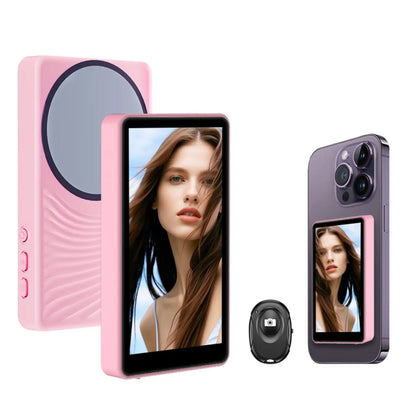 Phone Vlog Selfie Monitor Screen, Bluetooth Remote Back Camera Monitor, No Laten