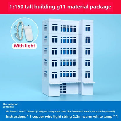 1/150 Building Model City Road Building DIY Scene Display Model Gifts