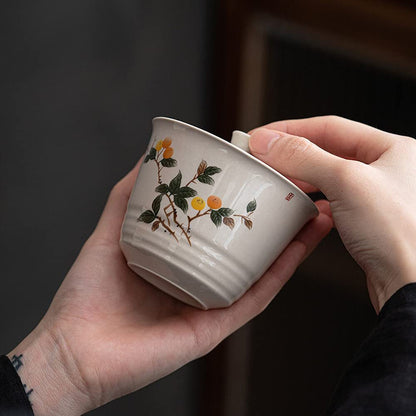 166ml Chinese Ceramic Gaiwan Hand Painted Kung Fu Tea Set Tea Bowl Cup Tea