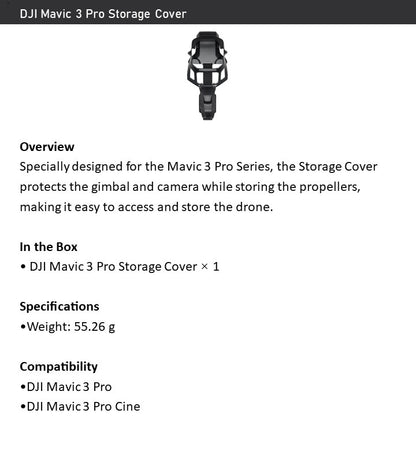 DJI Mavic 3 Pro Storage Cover – Gimbal/Camera Protection + Propeller Storage