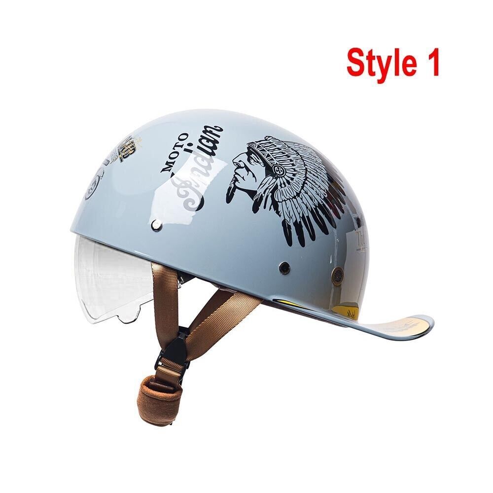 Motorcycle Duck Helmet Retro Helmets Baseball Cap Half Colorful Men Head Safety