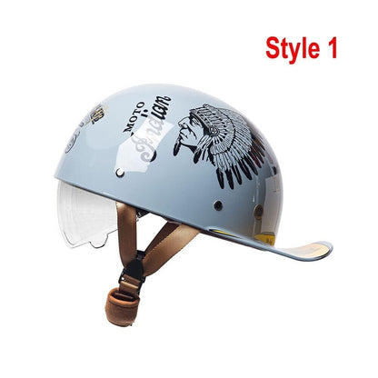 Motorcycle Duck Helmet Retro Helmets Baseball Cap Half Colorful Men Head Safety