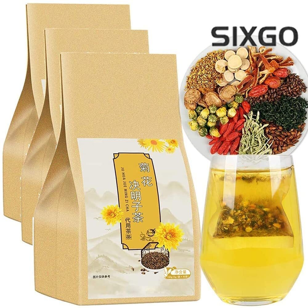 Chrysanthemum Cassia Seed Tea Liver Tea Bags Substitute 450g (5gx30pack X 3bags)