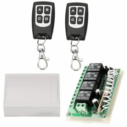 Wireless Remote Control RF Switch 433mhz DC 12V 4CH 4 Channel Relay Receiver 12p