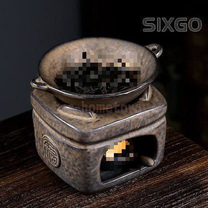 Coarse Pottery Tea Oven Incense Burner Tea Awakening Ceramic Incense Burner