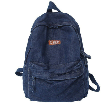 Canvas Denim Book Bag Backpack Traveling School Bags Vintage Laptop 33*13*43 CM