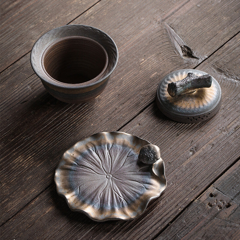 Tea Bowl Jumping Knife Teapot Teacup Kung Fu Tea Set Iron Glaze Tea Bowl