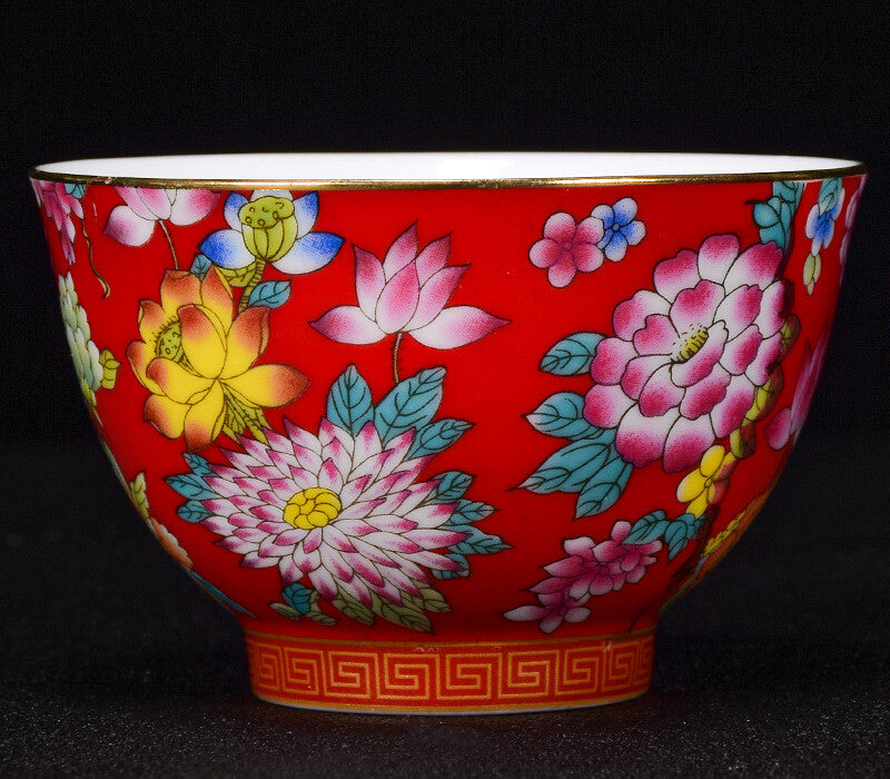 Chinese Tea Cup 100ml Porcelain Under Glaze Dragon Phoenix Master Cup Of Tea New