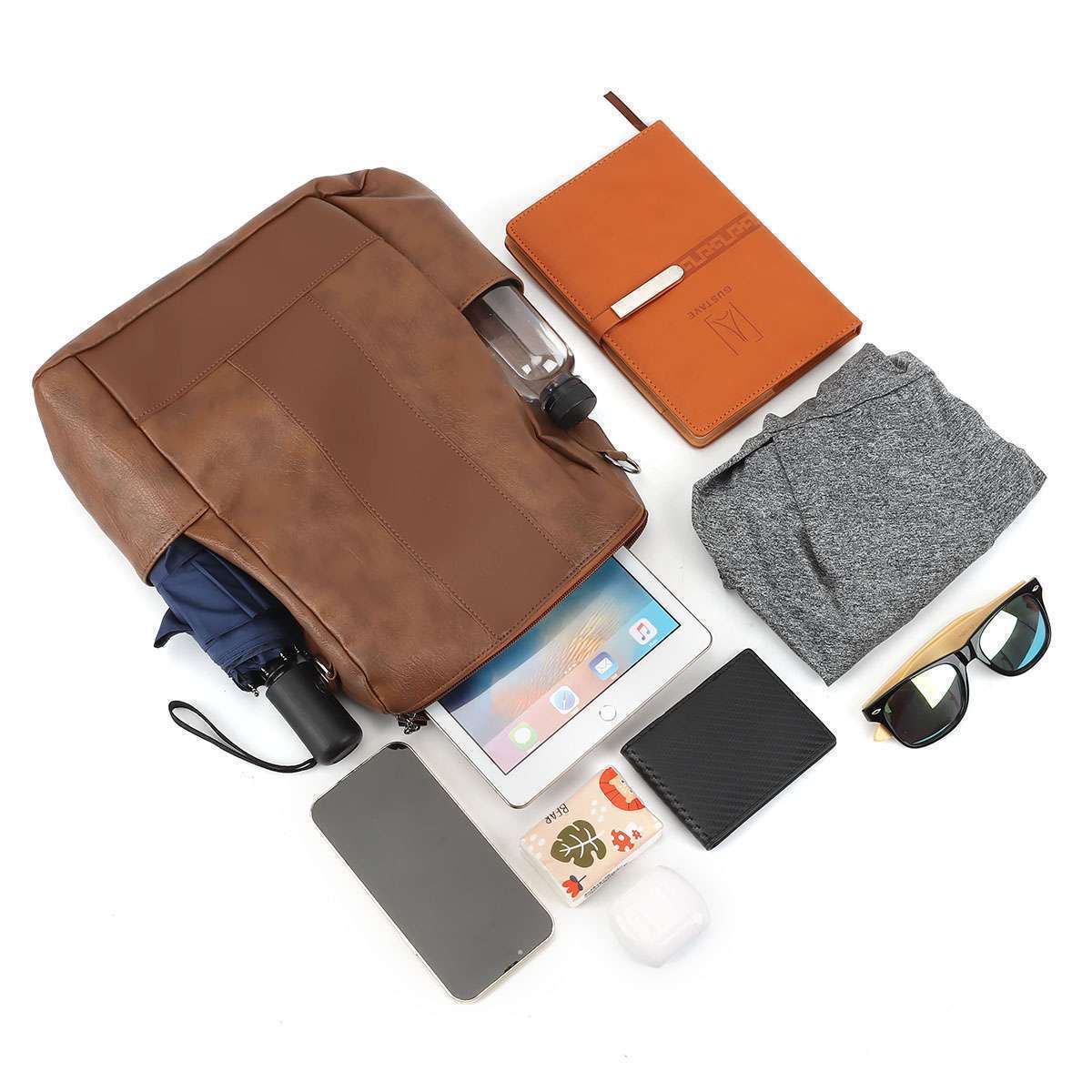 Women Retro Anti-theft Backpack PU Leather Shoulder Handbag Fashion Travel Bag