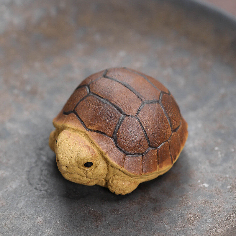 Lovely Ornament Zisha Purple Clay Tea Pet Turtle Small Size Table Decoration New