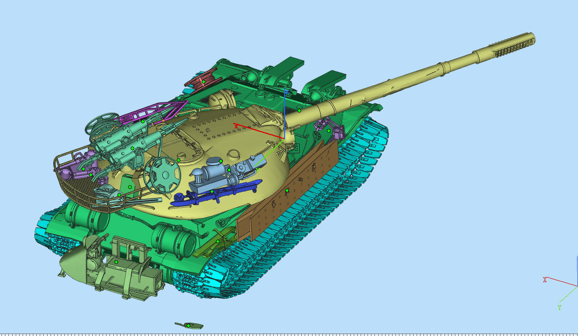 3D Printed S-a 705 Project A 3D style "Polar Bear" Tank Model Kit