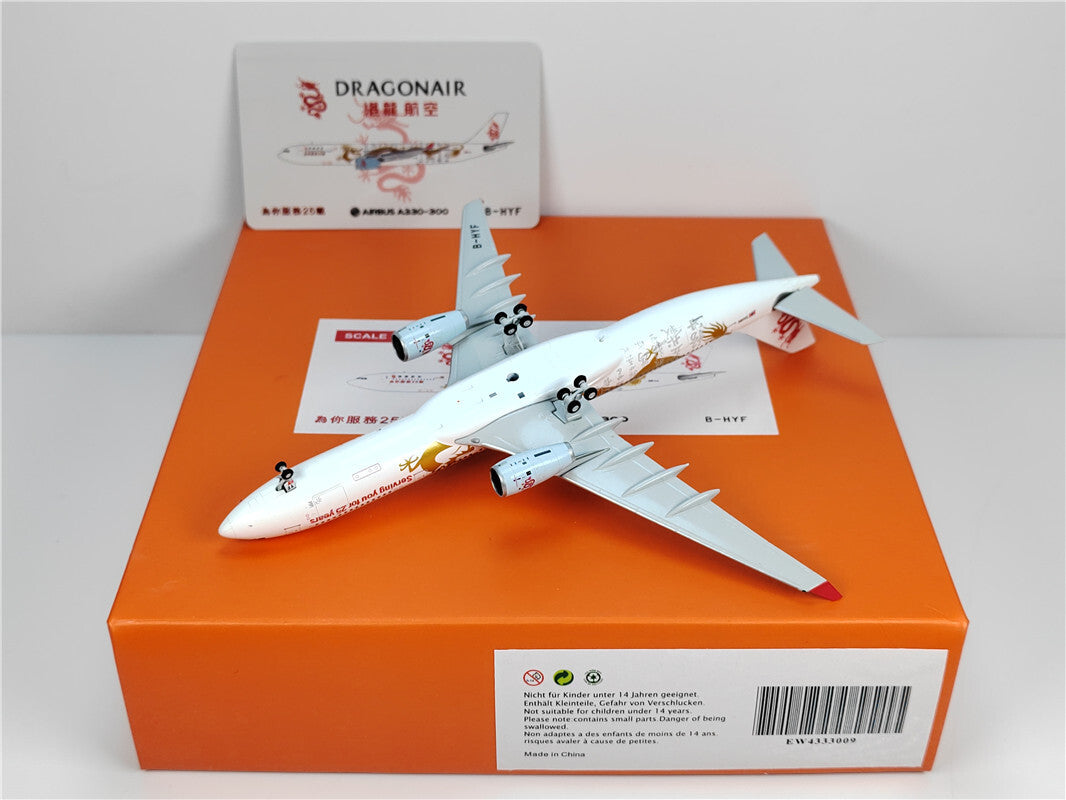 1:400 JC Wings DRAGONAIR AIRBUS A330-300 Passenger Airplane Diecast Model