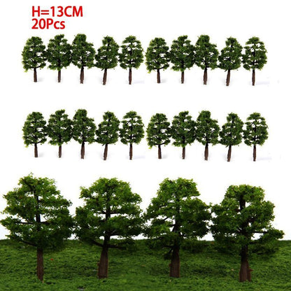 Miniature Tree Model 20Pcs Plastic Train Railroad Layout Scenery Landscape Decor