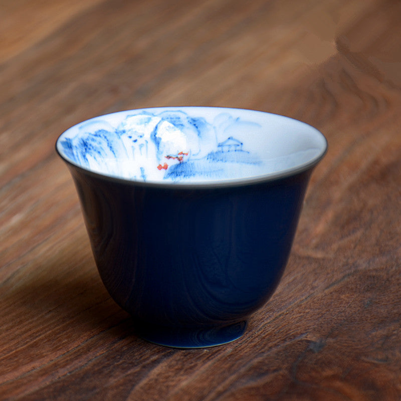 Chinese Tea Cup Jingdezhen Handpainted Tea Cups Small Kungfu Porcelain Cup Tea