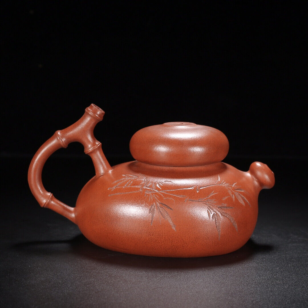 Chinese Yixing Zisha Clay Handmade Exquisite Teapot （胸有成竹 底款：朱可心）