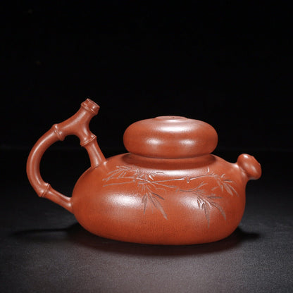 Chinese Yixing Zisha Clay Handmade Exquisite Teapot （胸有成竹 底款：朱可心）