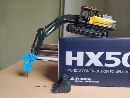 1:43 28CM HX505L Crawler Excavator Contruction Equipment Machine Diecast Model B