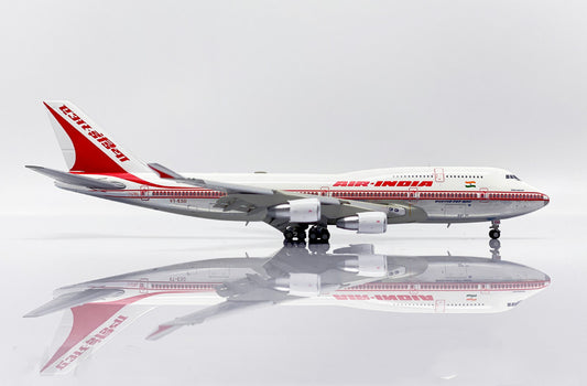 1:400 JC Wings AIR INDIA BOEING 747-400 Passenger Plane Flap Down Diecast Model