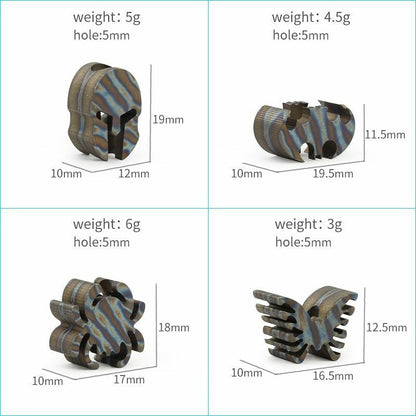 Gray Spider Helmet Butterfly Bat Alloy Knife Bead Titanium Paracord Accessories