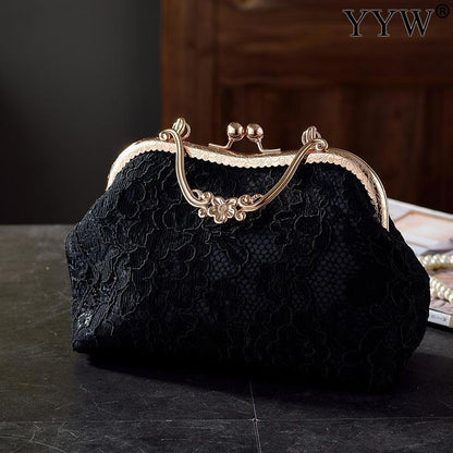 Satin Evening Party Bag Lace Purses Handbags Handle Handbag Womens Hand Bag