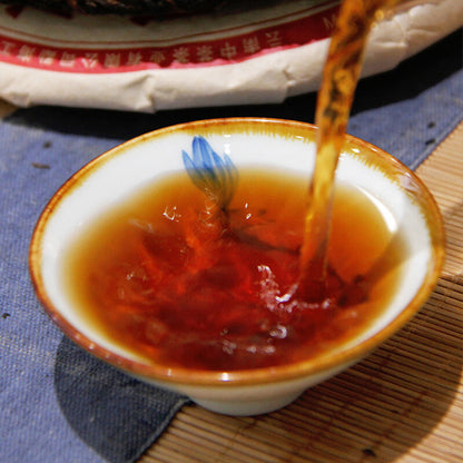 2021 CHINATEA Classic 8571 Yunnan Chi Tse Beeng Cha Pu-erh Tea Ripe Cake 357g