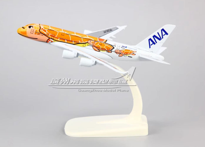 3PCS 16CM ANA AIRBUS A380 Passenger Airplane Diecast Aircraft Aeroplane Model