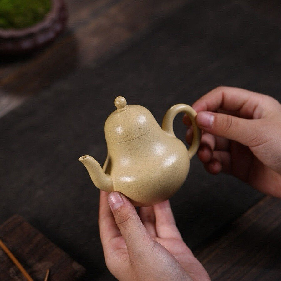 120cc Pot Yixing Zisha Green Clay Original Benshan Lvni Handmade Siting Teapot