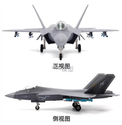 1:72 24CM Terebo J-35A Shipborne Fighter Plane Diecast Military Aircraft Model