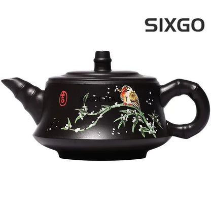 Chinese Yixing Purple Clay TeaPot Handmade Beauty Kettle Raw Ore Teaware TeaSet