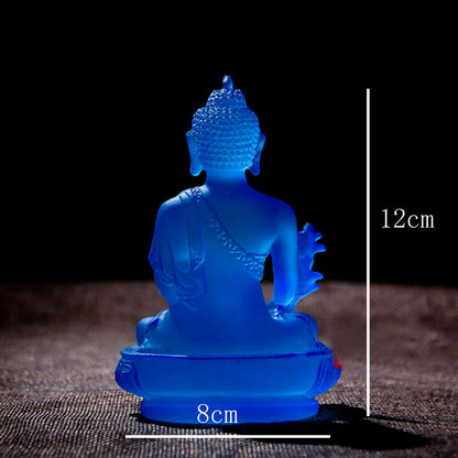 4.7" Medicine Figure Statue Altar Buddhist Resin Fengshui Decoration