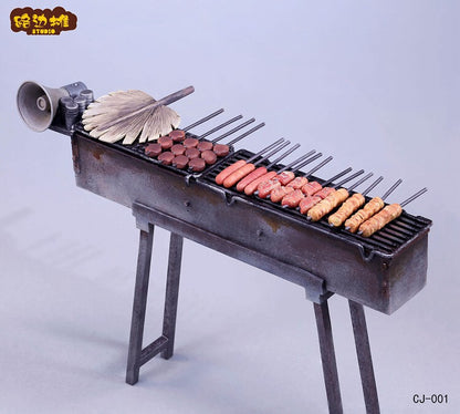 1/12 Barbecue Stall Scene Model Does Not Include A Doll Model