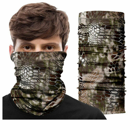 Neck Gaiter Bandana Buff Hiking Camping Hunting Tube Scarf Headwear Mask 50*25CM