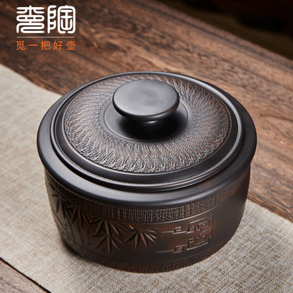 Purple Clay Pot Pu 'er Tea Canned Sealed Wake Tea Ceramic Tea Jar