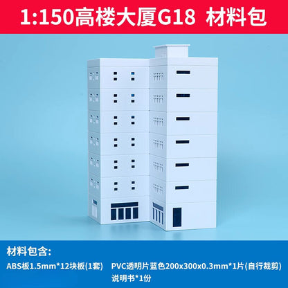1/150 Building Model City Road Building DIY Scene Display Model Gifts