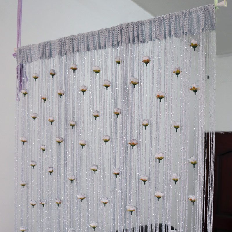 Door String Curtain French Window Thread Rope Left And Right Biparting 200x100cm