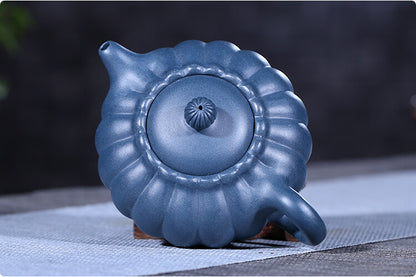 Marked Chinese Yixing Zisha Blue Clay Pottery Handmade Exquisite Teapot Tea Pot