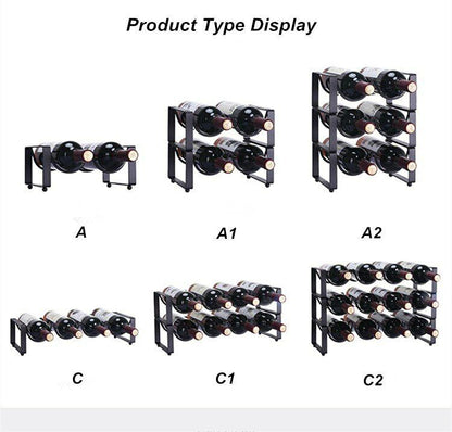 Multi-layer Wine Rack Wine Bottle Holder Display Shelf Iron Rack Wine Cabinet