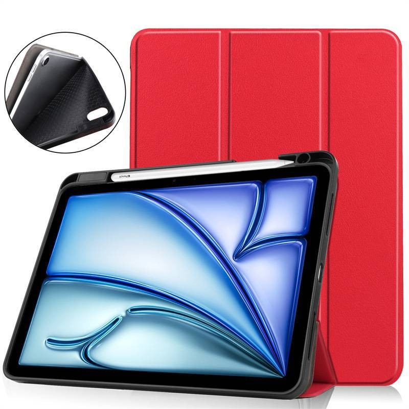 For 2025 iPad Air11 Slim Tri-Fold Folio Case 8-color protective cover PU case