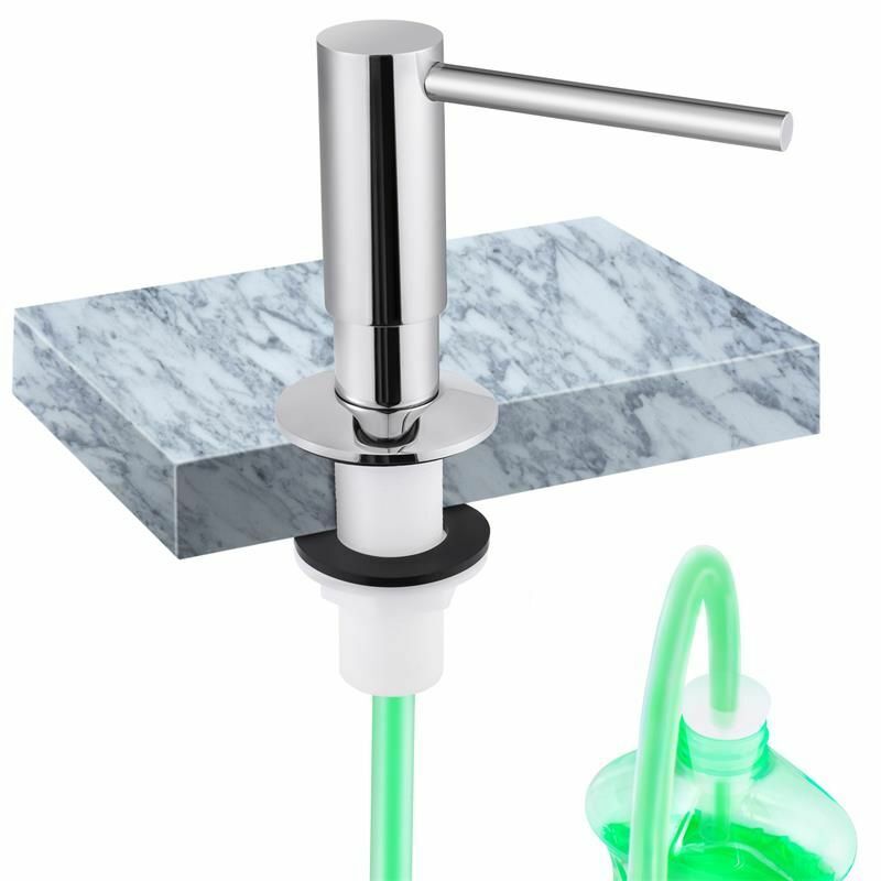 Brass Soap Dispenser Extension Tube Kit Bottle Replacement Kitchen Sink Metal 1p