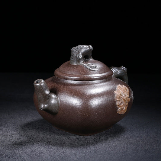 Chinese Yixing Zisha Clay Handmade Exquisite Teapot （南瓜 底款：蒋蓉）