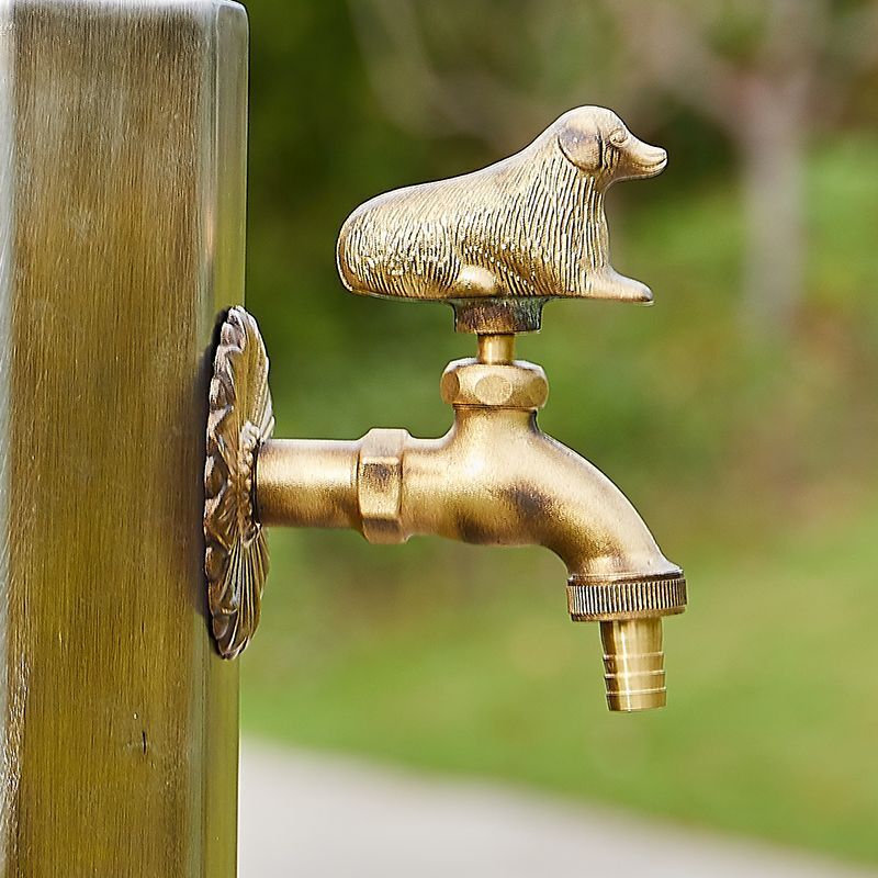 Decorative Garden Faucet Brass Animal Shape Bibcock Retro Tap Bathroom Accessory